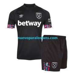 Camiseta de Fútbol West Ham United Niño Exterior 2022-2023 Manga Corta