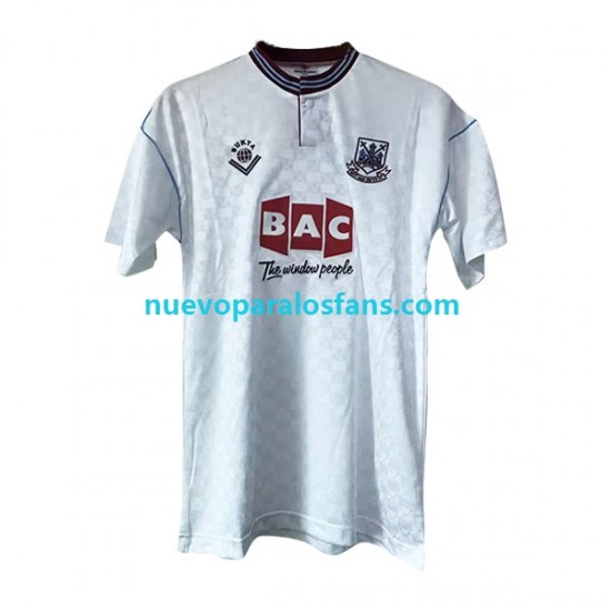 Camiseta de Fútbol West Ham United Retro Hombre Exterior 1989-1990 Manga Corta