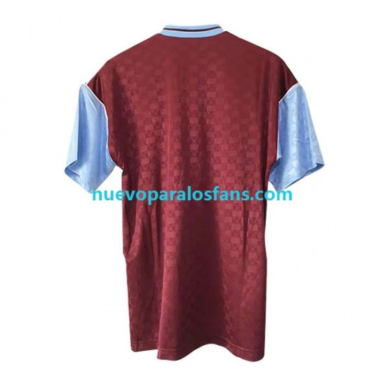 Camiseta de Fútbol West Ham United Retro Hombre Casa 1989-1990 Manga Corta