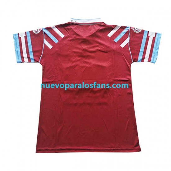 Camiseta de Fútbol West Ham United Retro Hombre Casa 1991-1992 Manga Corta