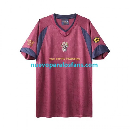 Camiseta de Fútbol West Ham United Iron Maiden Retro Hombre Exterior 2010 Manga Corta