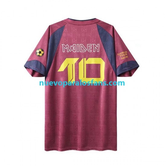 Camiseta de Fútbol West Ham United Iron Maiden Retro Hombre Exterior 2010 Manga Corta