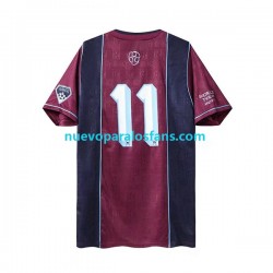 Camiseta de Fútbol West Ham United Iron Maiden Retro Hombre Exterior 2011 Manga Corta