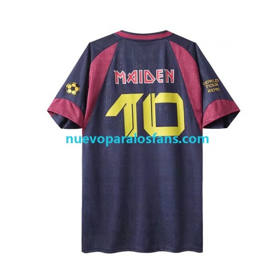 Camiseta de Fútbol West Ham United Iron Maiden Retro Hombre Casa 2010 Manga Corta