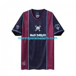 Camiseta de Fútbol West Ham United Iron Maiden Retro Hombre Casa 2011 Manga Corta