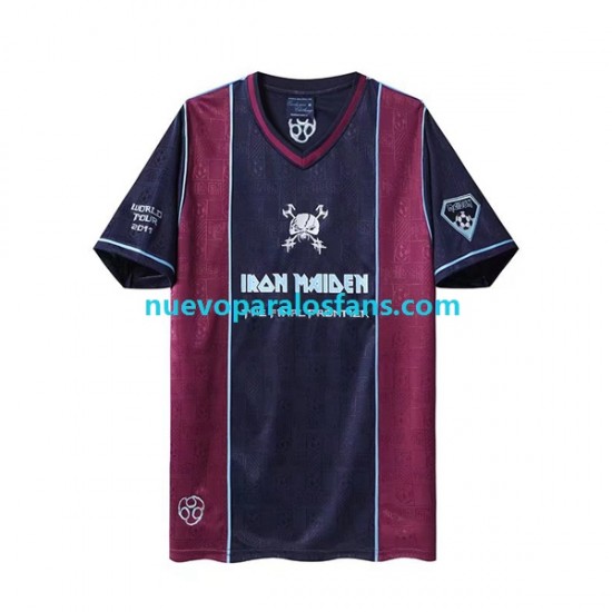 Camiseta de Fútbol West Ham United Iron Maiden Retro Hombre Casa 2011 Manga Corta