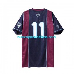 Camiseta de Fútbol West Ham United Iron Maiden Retro Hombre Casa 2011 Manga Corta