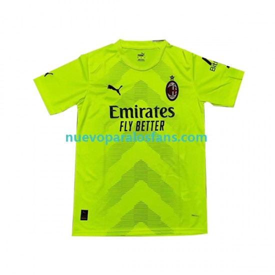 Camiseta de Fútbol AC Milan Portero Hombre Casa 2022-2023 Manga Corta