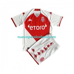 Camiseta de Fútbol AS Monaco Niño Casa 2022-2023 Manga Corta