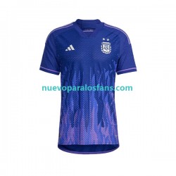 Camiseta de Fútbol Argentina Hombre Exterior Copa Mundial 2022 Manga Corta