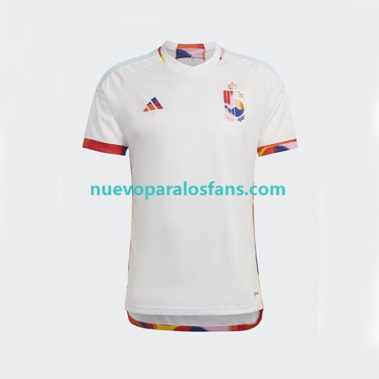 Camiseta de Fútbol Bélgica Hombre Exterior Copa Mundial 2022 Manga Corta