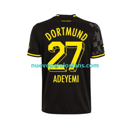 Camiseta de Fútbol Borussia Dortmund Karim Adeyemi 27 Hombre Exterior 2022-2023 Manga Corta