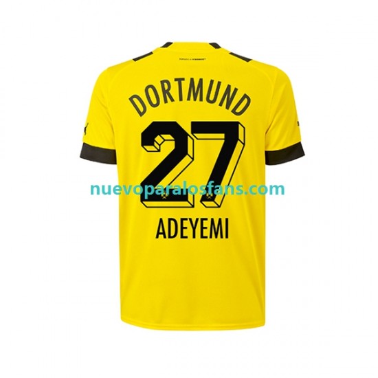 Camiseta de Fútbol Borussia Dortmund Karim Adeyemi 27 Hombre Casa 2022-2023 Manga Corta