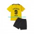 Camiseta de Fútbol Borussia Dortmund Sebastien Haller 9 Niño Casa 2022-2023 Manga Corta
