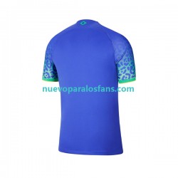Camiseta de Fútbol Brasil Hombre Exterior Copa Mundial 2022 Manga Corta