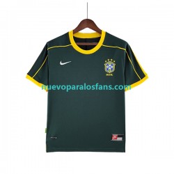 Camiseta de Fútbol Brasil Portero Retro Hombre Exterior 1998 Manga Corta