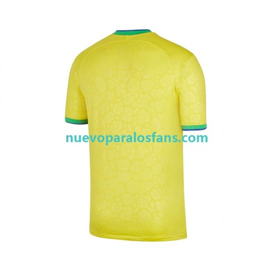 Camiseta de Fútbol Brasil Hombre Casa Copa Mundial 2022 Manga Corta
