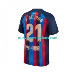 Camiseta de Fútbol FC Barcelona Frenkie de Jong 21 Hombre Casa 2022-2023 Manga Corta
