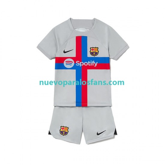 Camiseta de Fútbol FC Barcelona Niño Tercera 2022-2023 Manga Corta