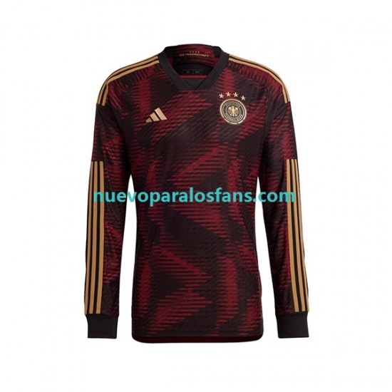 Camiseta de Fútbol Alemania Hombre Exterior Copa Mundial 2022 Manga Larga