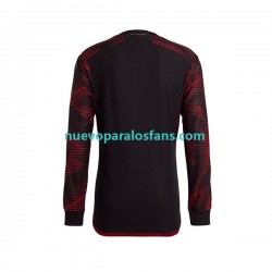 Camiseta de Fútbol Alemania Hombre Exterior Copa Mundial 2022 Manga Larga