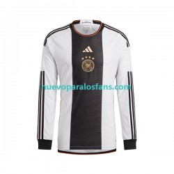 Camiseta de Fútbol Alemania Hombre Casa Copa Mundial 2022 Manga Larga