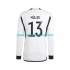 Camiseta de Fútbol Alemania Thomas Muller 13 Hombre Casa Copa Mundial 2022 Manga Larga