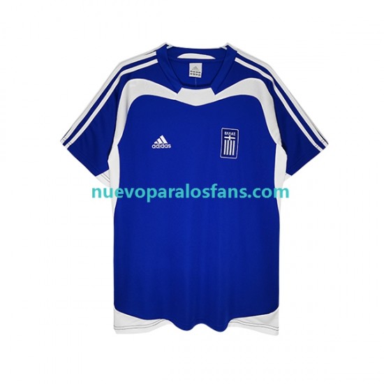 Camiseta de Fútbol Grecia Retro Hombre Exterior 2004 Manga Corta