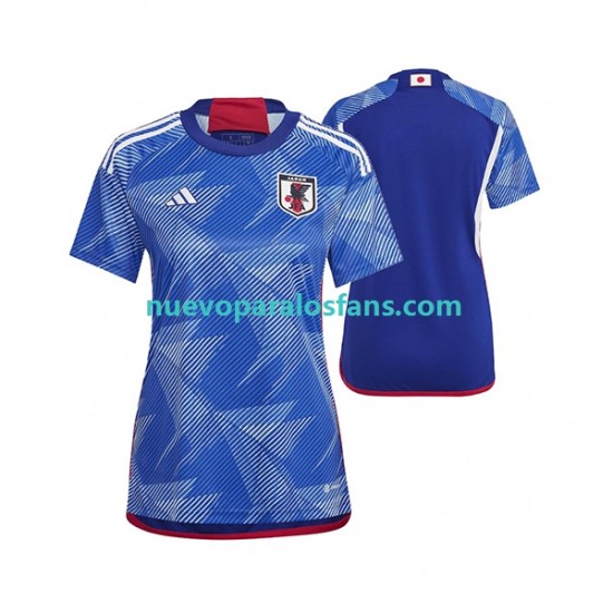 Camiseta de Fútbol Japón Mujer Casa Copa Mundial 2022 Manga Corta