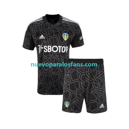 Camiseta de Fútbol Leeds United Portero Niño Casa 2022-2023 Manga Corta