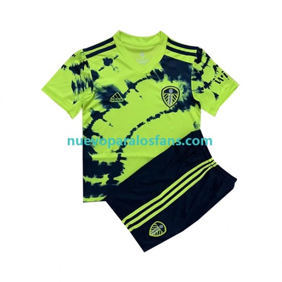 Camiseta de Fútbol Leeds United Niño Exterior 2022-2023 Manga Corta