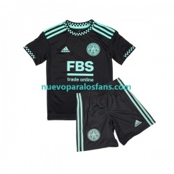 Camiseta de Fútbol Leicester City Niño Exterior 2022-2023 Manga Corta