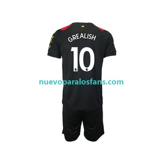Camiseta de Fútbol Manchester City Grealish 10 Niño Exterior 2022-2023 Manga Corta