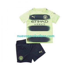 Camiseta de Fútbol Manchester City Niño Tercera 2022-2023 Manga Corta