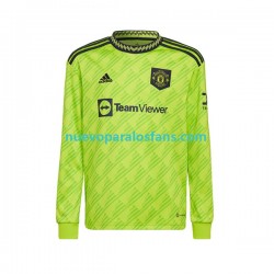 Camiseta de Fútbol Manchester United Hombre Tercera 2022-2023 Manga Larga