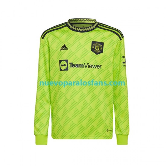 Camiseta de Fútbol Manchester United Hombre Tercera 2022-2023 Manga Larga