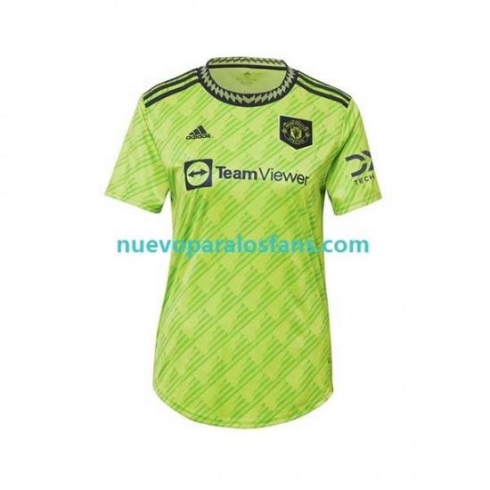 Camiseta de Fútbol Manchester United Mujer Tercera 2022-2023 Manga Corta