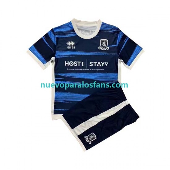 Camiseta de Fútbol Middlesbrough Niño Exterior 2022-2023 Manga Corta