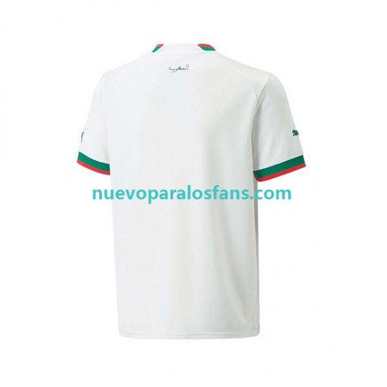 Camiseta de Fútbol Marruecos Hombre Exterior Copa Mundial 2022 Manga Corta