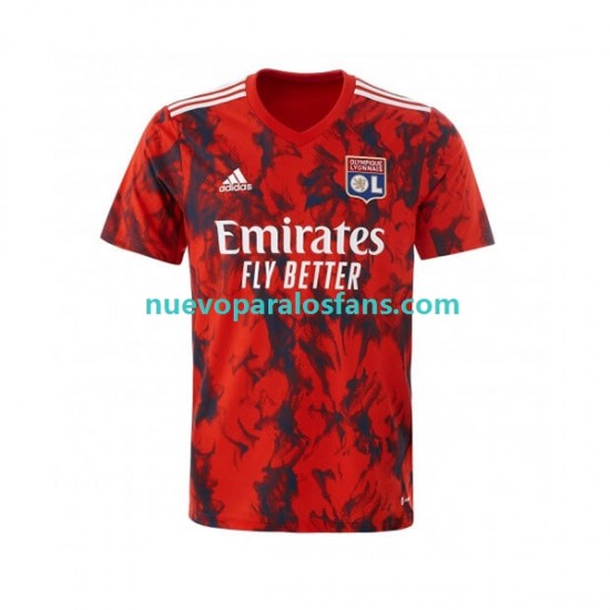 Camiseta de Fútbol Olympique de Lyon Hombre Exterior 2022-2023 Manga Corta