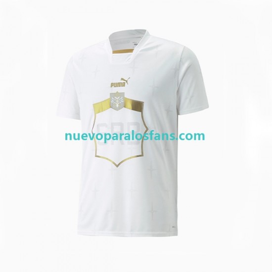 Camiseta de Fútbol Serbia Hombre Exterior Copa Mundial 2022 Manga Corta