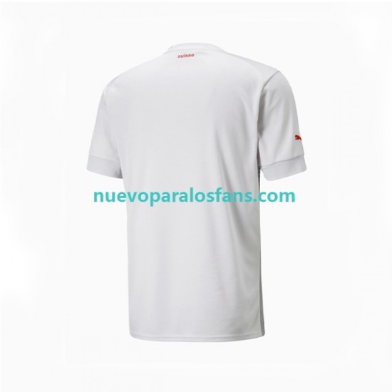 Camiseta de Fútbol Suiza Hombre Exterior Copa Mundial 2022 Manga Corta