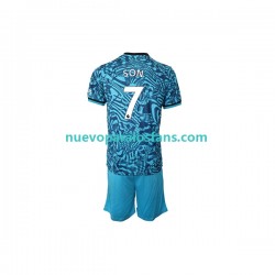 Camiseta de Fútbol Tottenham Hotspur Son Heung-min 7 Niño Tercera 2022-2023 Manga Corta