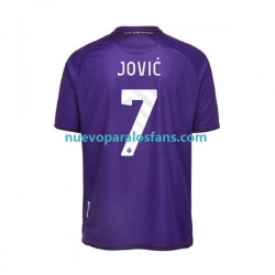 Camiseta de Fútbol ACF Fiorentina Jovic 7 Hombre Casa 2022-2023 Manga Corta