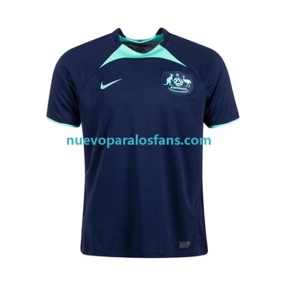 Camiseta de Fútbol Australia Hombre Exterior Copa Mundial 2022 Manga Corta