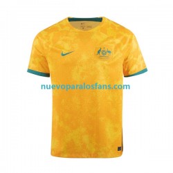 Camiseta de Fútbol Australia Hombre Casa Copa Mundial 2022 Manga Corta