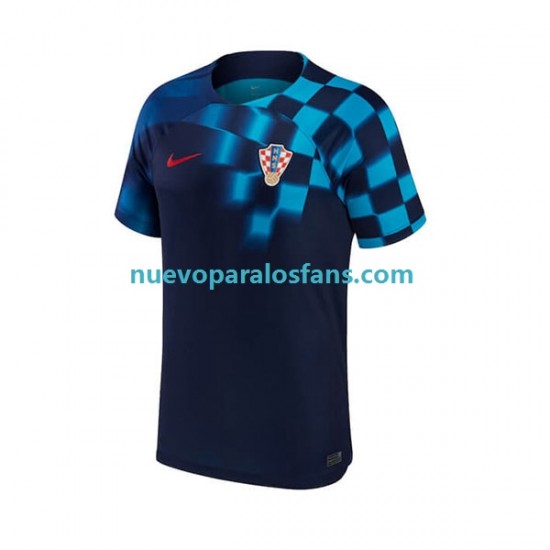 Camiseta de Fútbol Croacia Hombre Exterior Copa Mundial 2022 Manga Corta