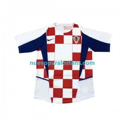 Camiseta de Fútbol Croacia Hombre Casa 2002 Manga Corta