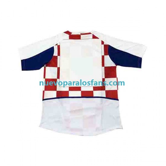 Camiseta de Fútbol Croacia Hombre Casa 2002 Manga Corta