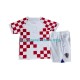 Camiseta de Fútbol Croacia Niño Casa Copa Mundial 2022 Manga Corta
